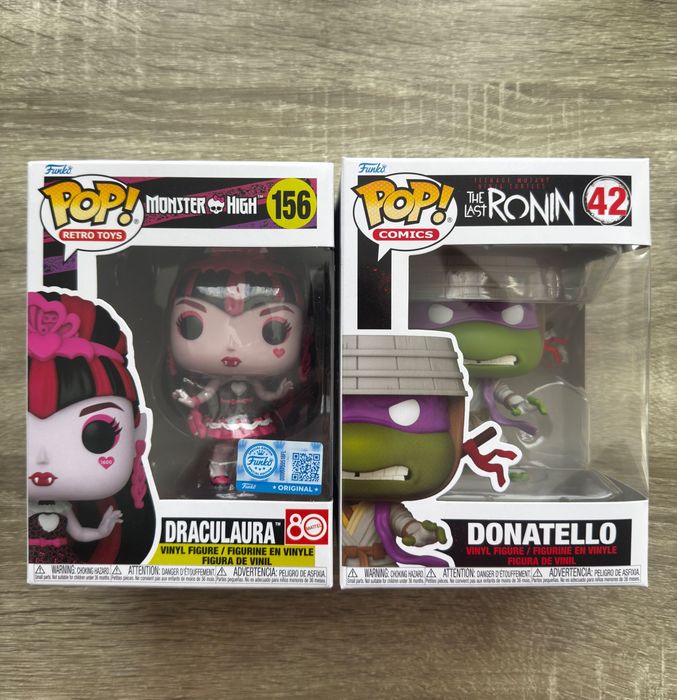Фігурки Funko Pop Monster High Draculaura, TMNT Donatello