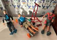 Bonecos action man animais carros golfinho figuras brinquedos Dr X