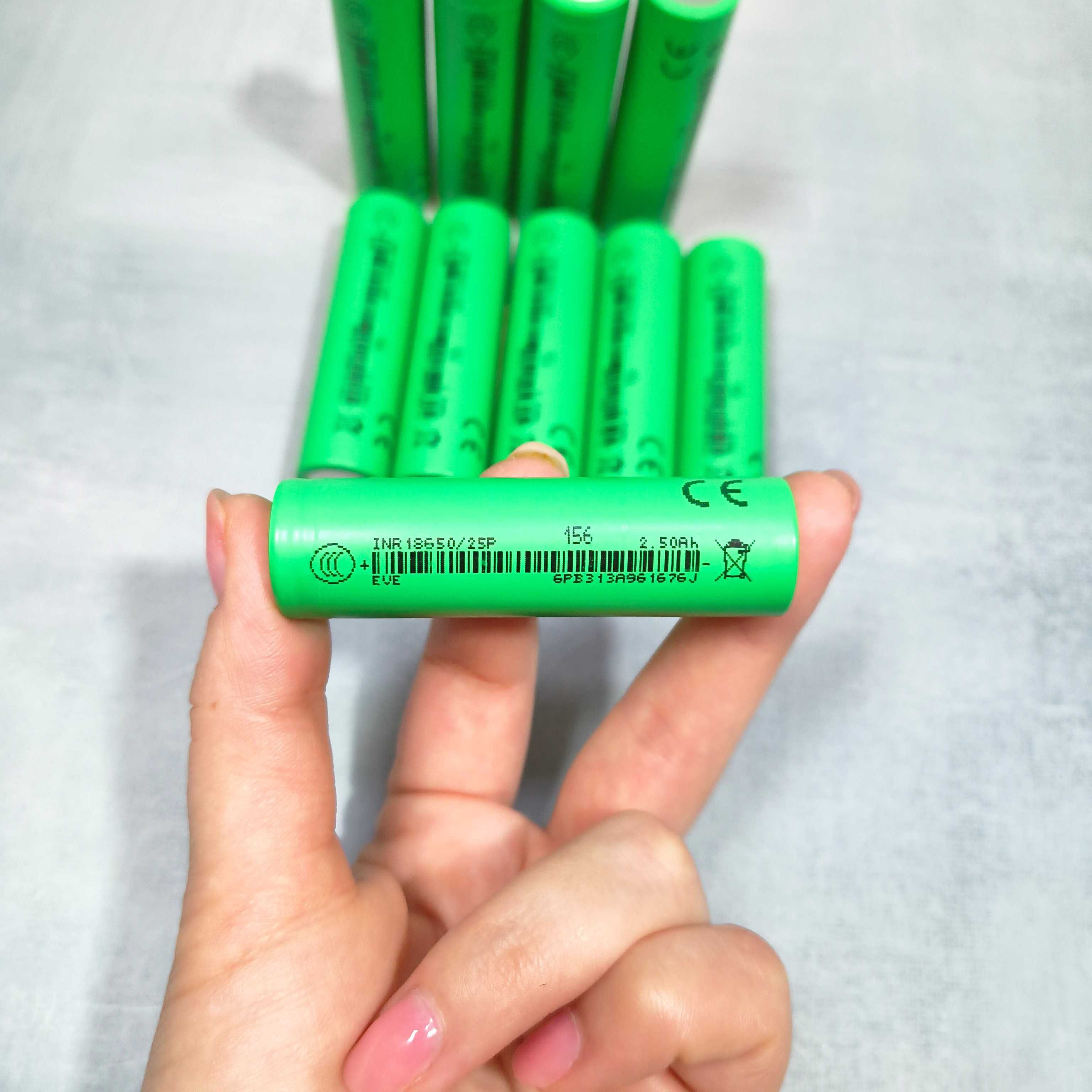 Новий високострумовий акумулятор EVE INR18650-25P 2500mAh до 30A