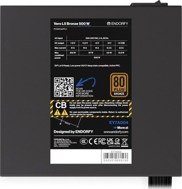 Zasilacz Endrofy Vero L5 500W