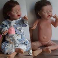 Полностью силиконовые спящие куклы Реборн Xoomai 45 см 3D покраска