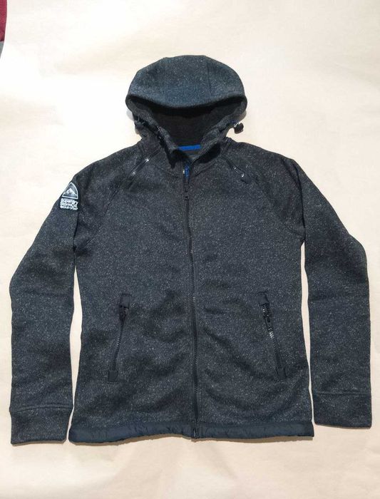 Мужское зип-худи "Superdry". Оригинал. Новое. Серого цвета. Размер L.