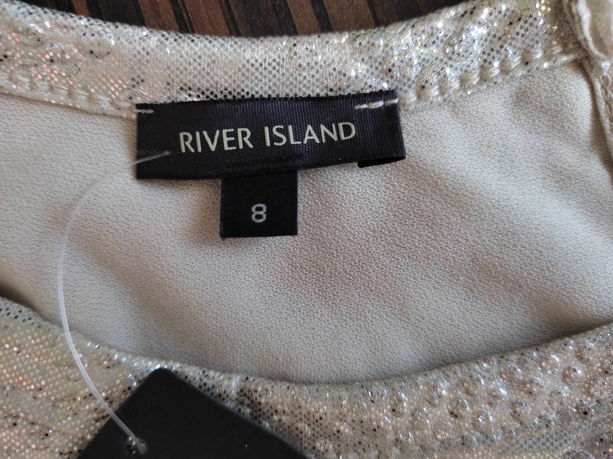 Srebrna sukienka River Island unikatowa nowa z metką papierową