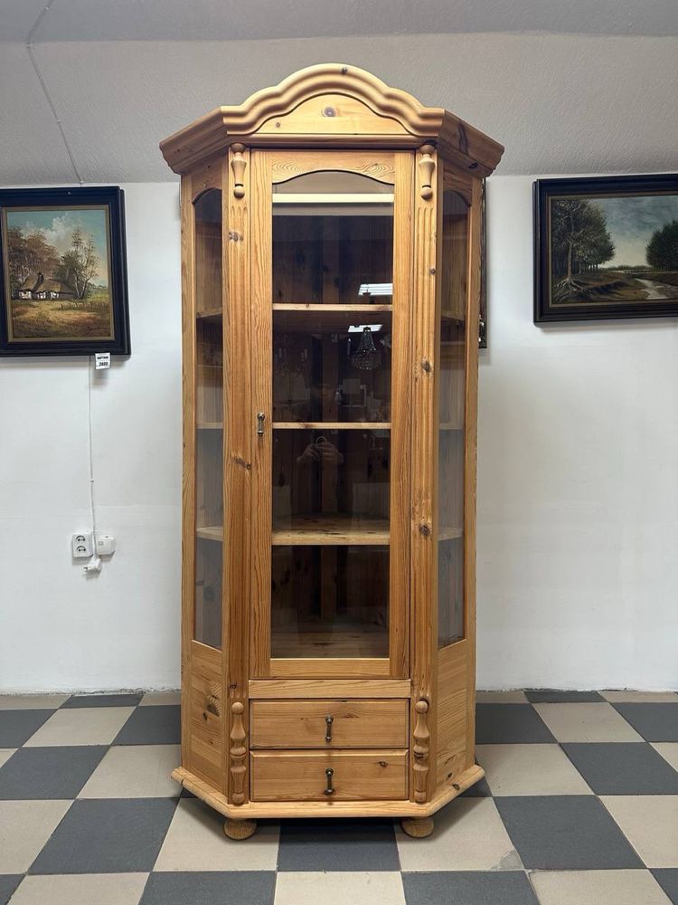 Вітрина кутова дерево витрина угловая 3018