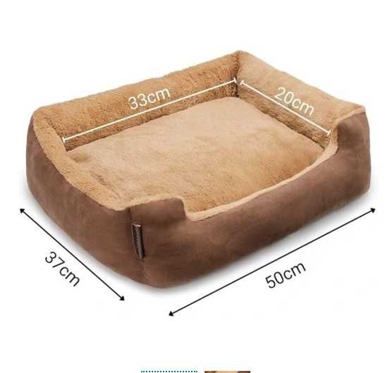 Legowisko dla psa z dwustronną poduszką, antypoślizgowe, 50 × 37 cm