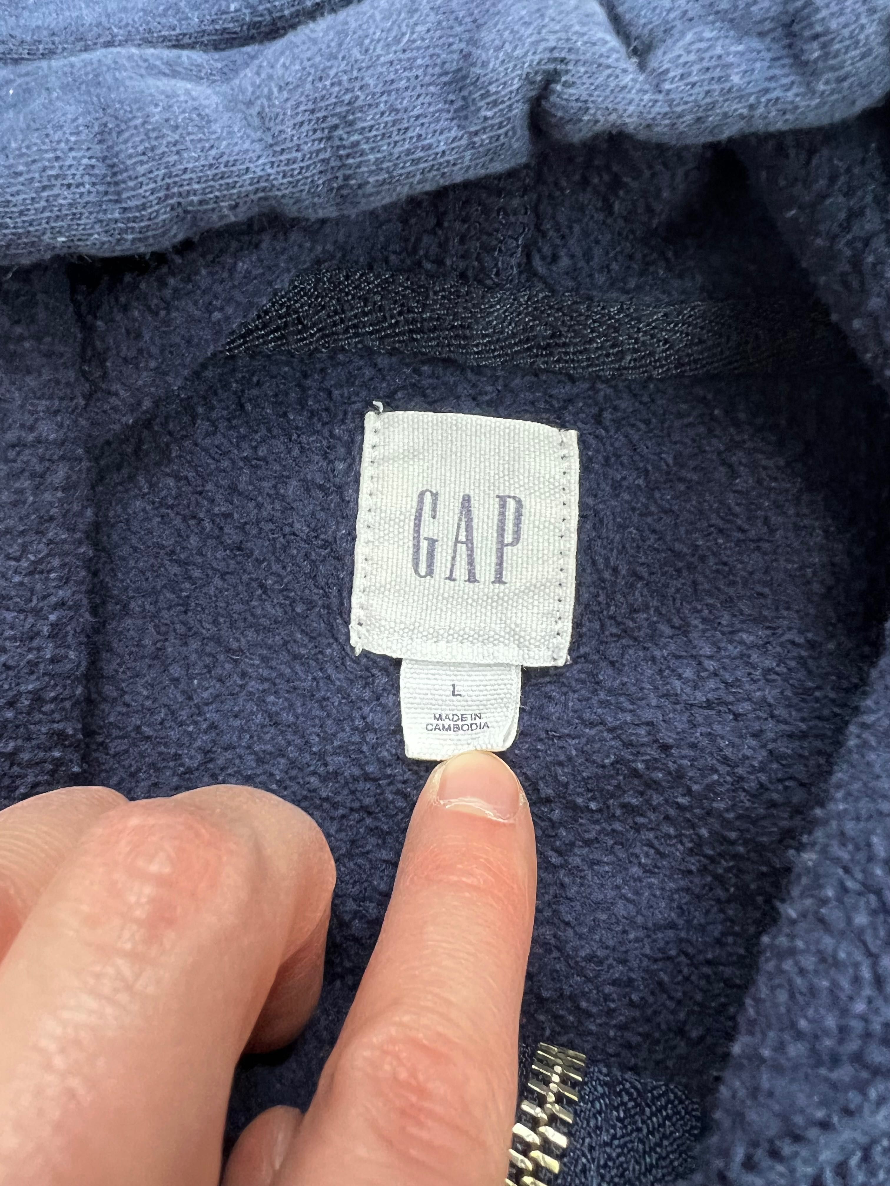 Bluza GAP big logo spellout zipped y2k