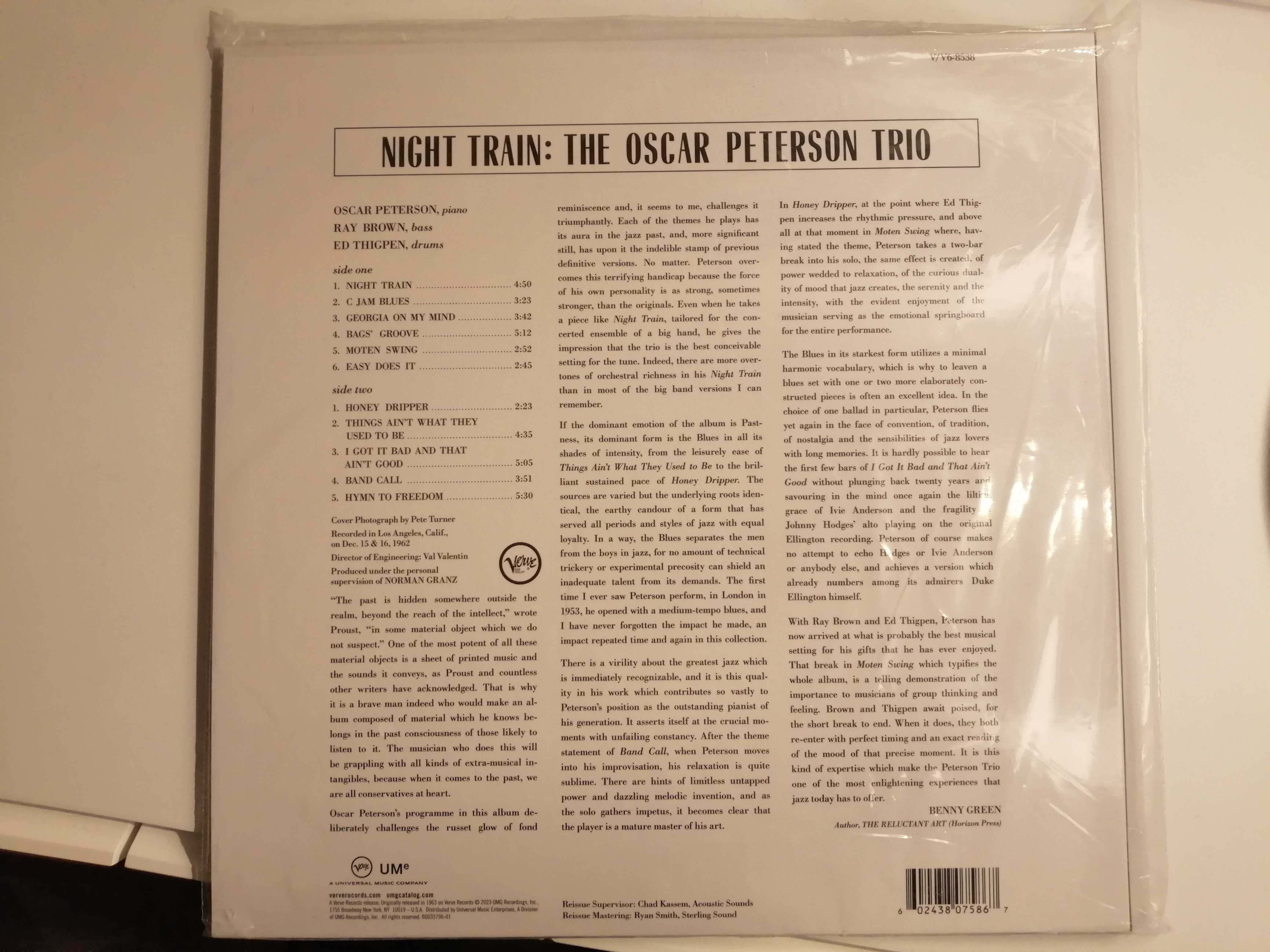 The Oscar Peterson Trio ‎– Night Train Vinyl Acoustic Sounds Series