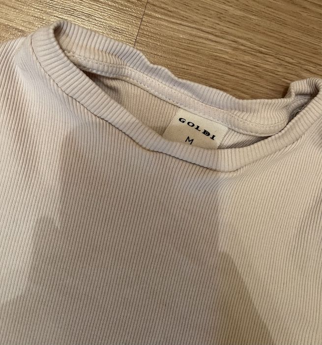 Боді в рубчик бежевий