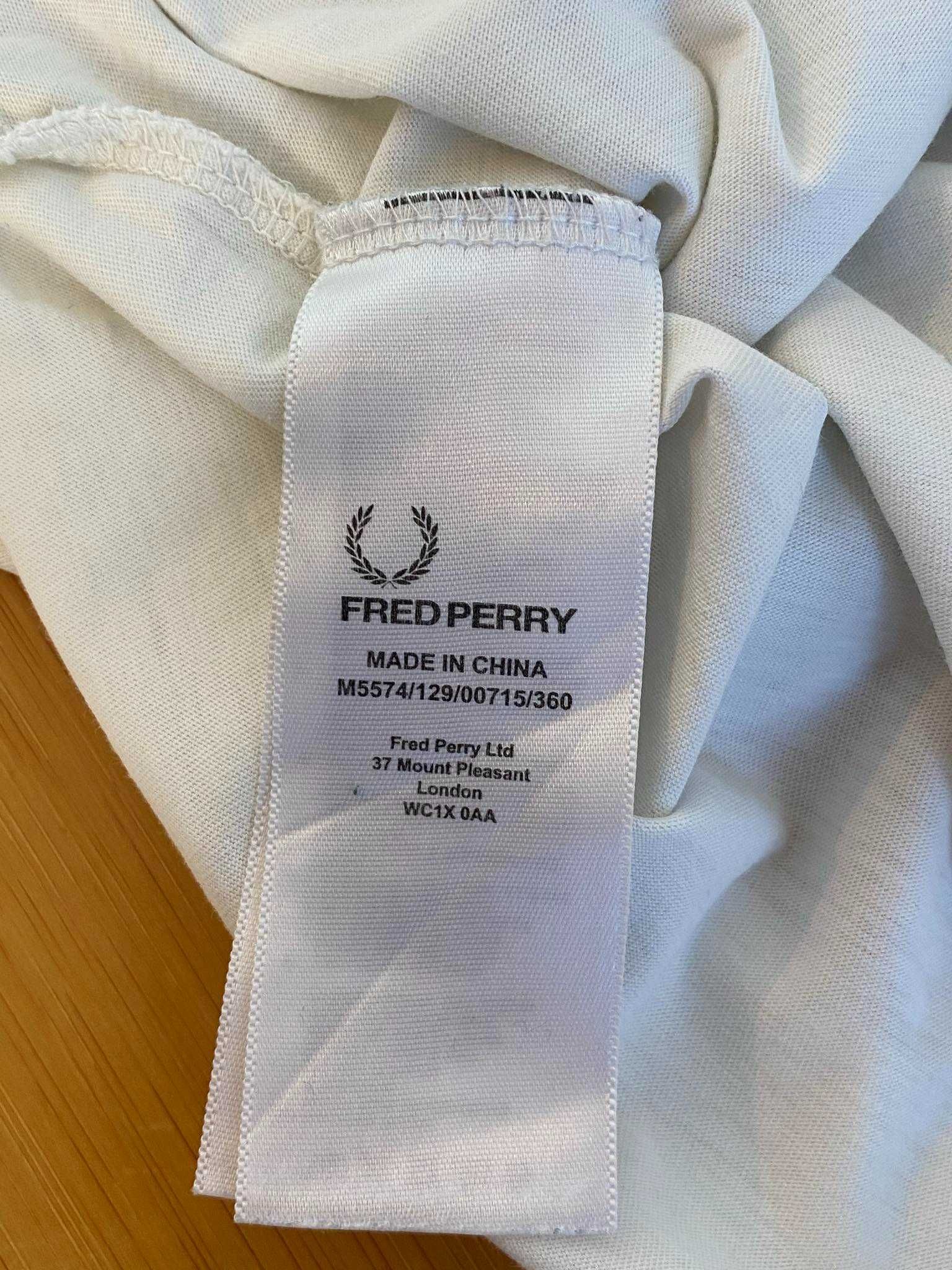 Biała Basic Koszulka Tee Fred Perry
