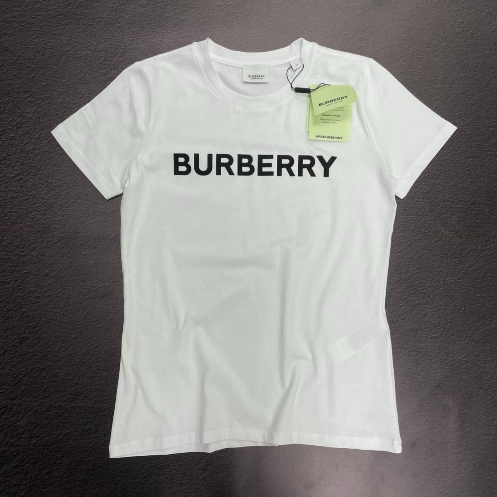 NEW SEASON 2024 женская белая футболка Burberry размеры: s - xxl