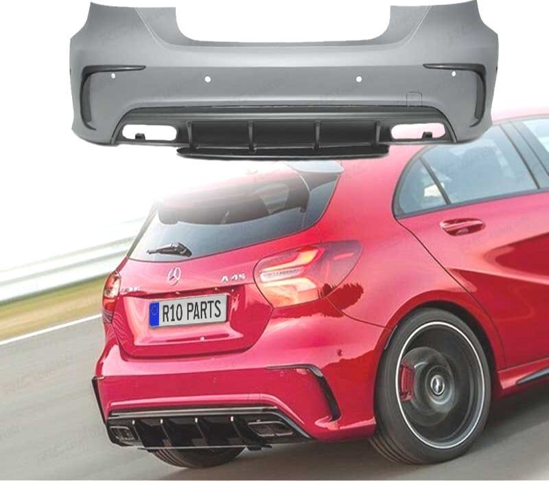 PARA-CHOQUES TRASEIRO MERCEDES CLASE A W176 15-18 LOOK AMG PDC
