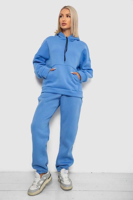 Костюм на флісі,колір темно-бузковий,м'ятний та джинс"Ager"