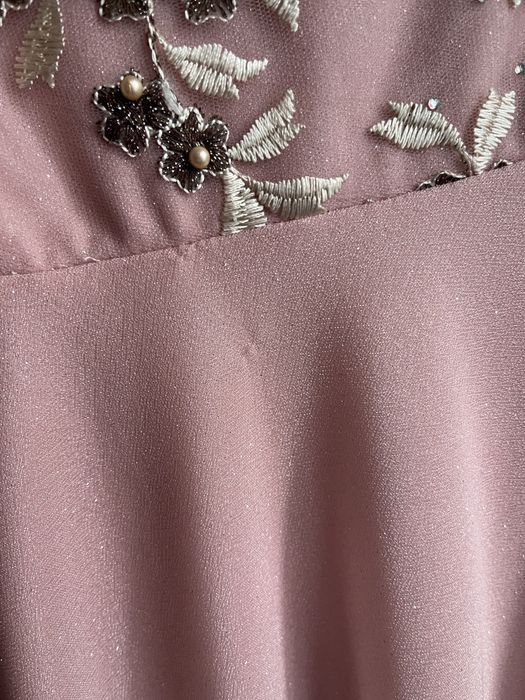 Сукня, плаття святкове, пудрове М-Л