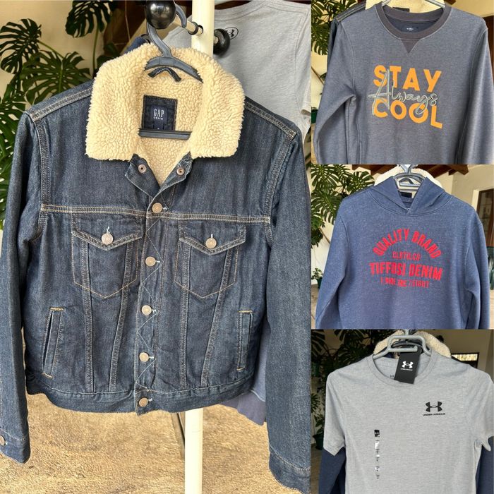 Lote rapaz- Blusão GAP, t-shirt Under Armour (nova) e 2 sweats Tiffosi