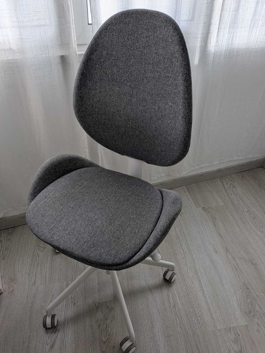 IKEA HATTEFJÄLL Office chair, Gunnared medium grey/white