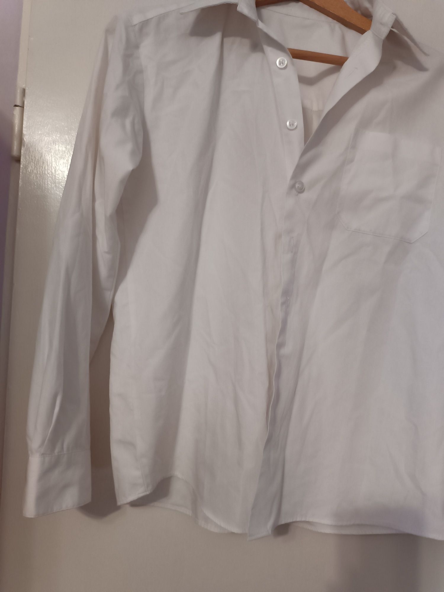 Koszula biała chłopięca długi rękaw 158