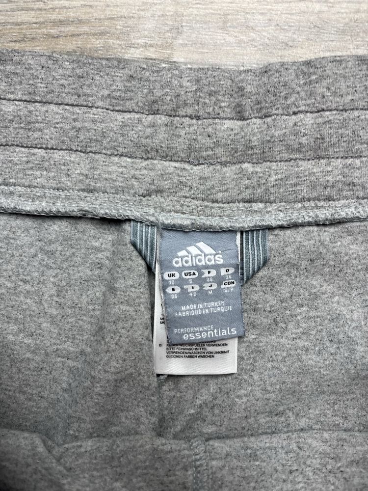Szare spodnie dresowe damskie Adidas rozmiar S fit M dresy sportowe