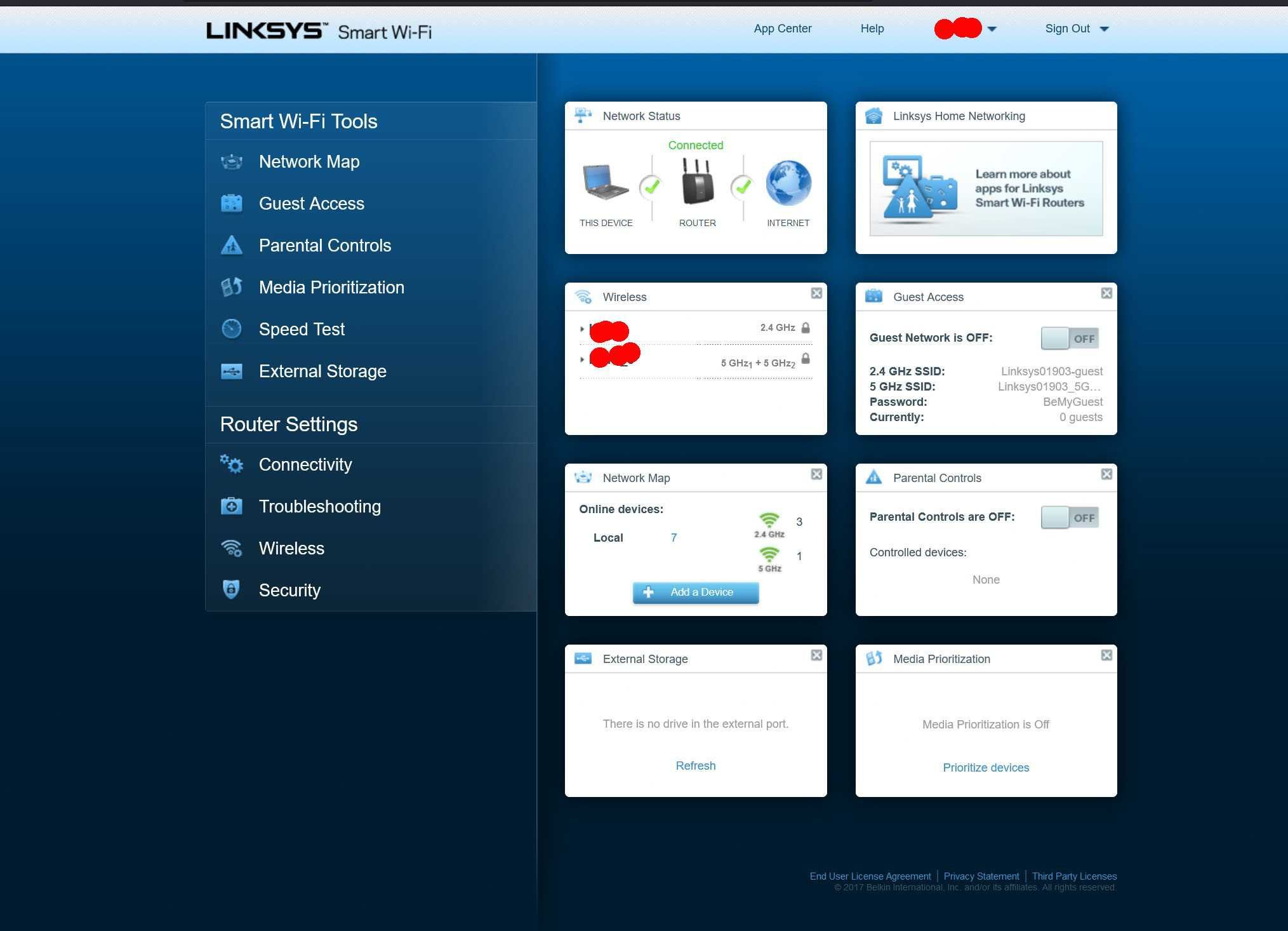 Роутер Linksys AC3200 Tri-Band Wireless Smart WiFi (EA9200)