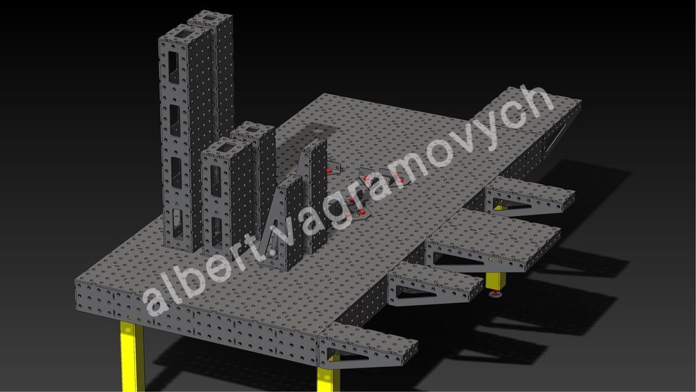 Зварювальний стіл D16 , креслення DXF для лазеру.