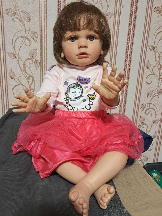 Кукла дівчинка реборн reborn та 3 комплекти одягу