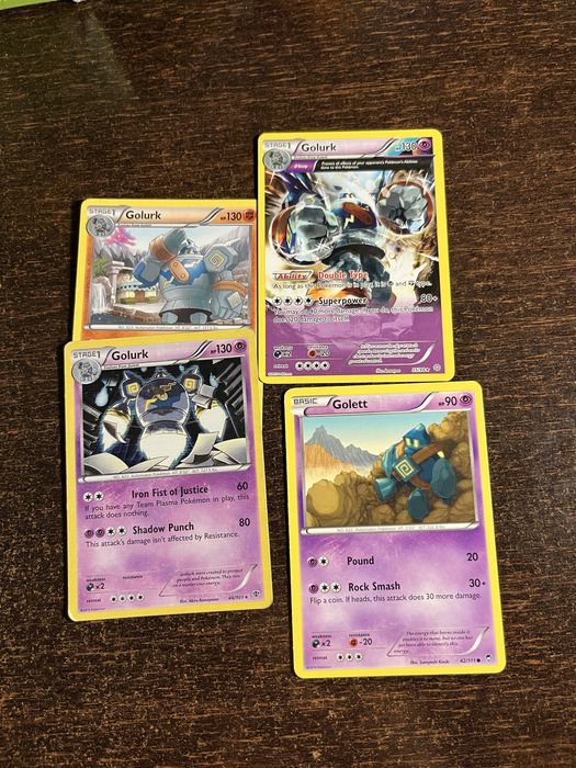 Karty pokemon oryginalne starsze zestaw Golett Golurk