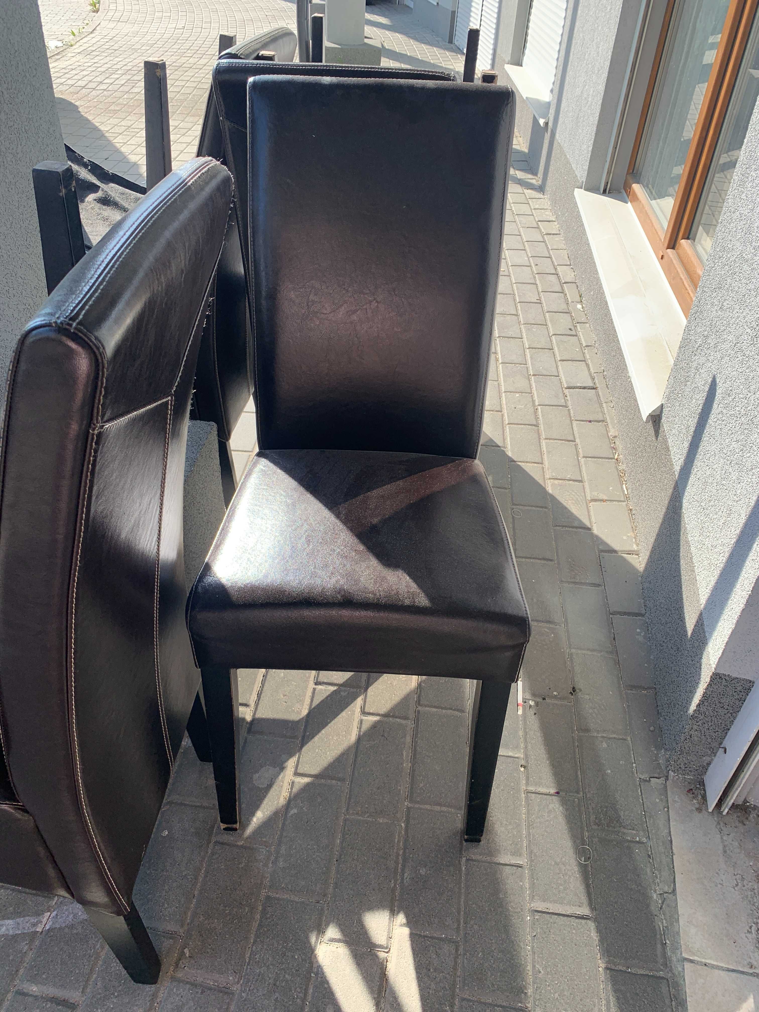 Krzesła skórzane - zestaw