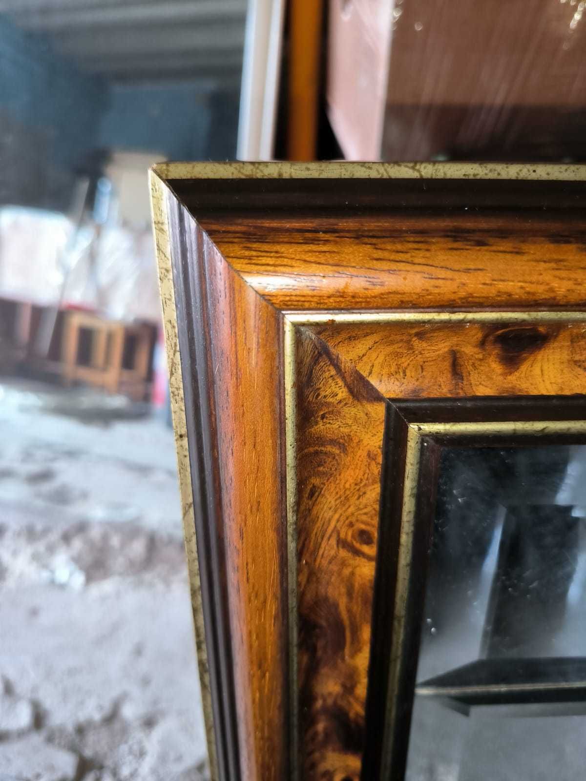 Conjunto Aparador c/ Tampo de Mármore + Espelho Biselado Vintage
