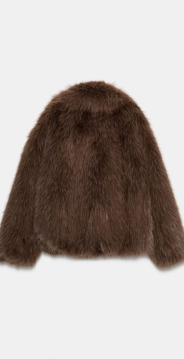 Коротка шубка Zara зі штучного хутра