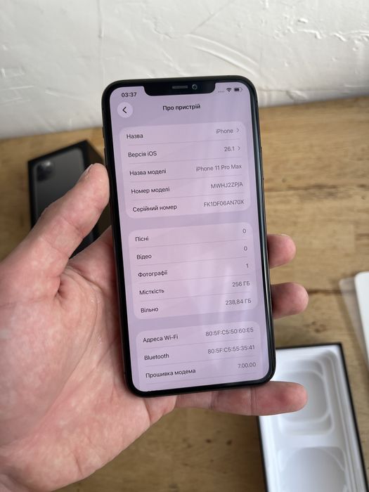 iPhone 11 Pro Max 256GB Grey АКБ 83% Айфон 11 про макс 256 гб сірий