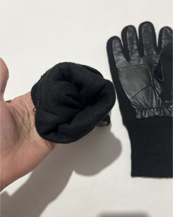 Чоловічі рукавиці шкіряні livergy кожа фліс