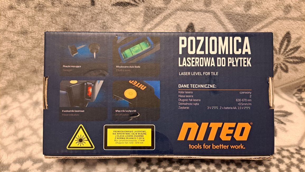 Nowa Poziomica Laserowa do Płytek firmy Niteo