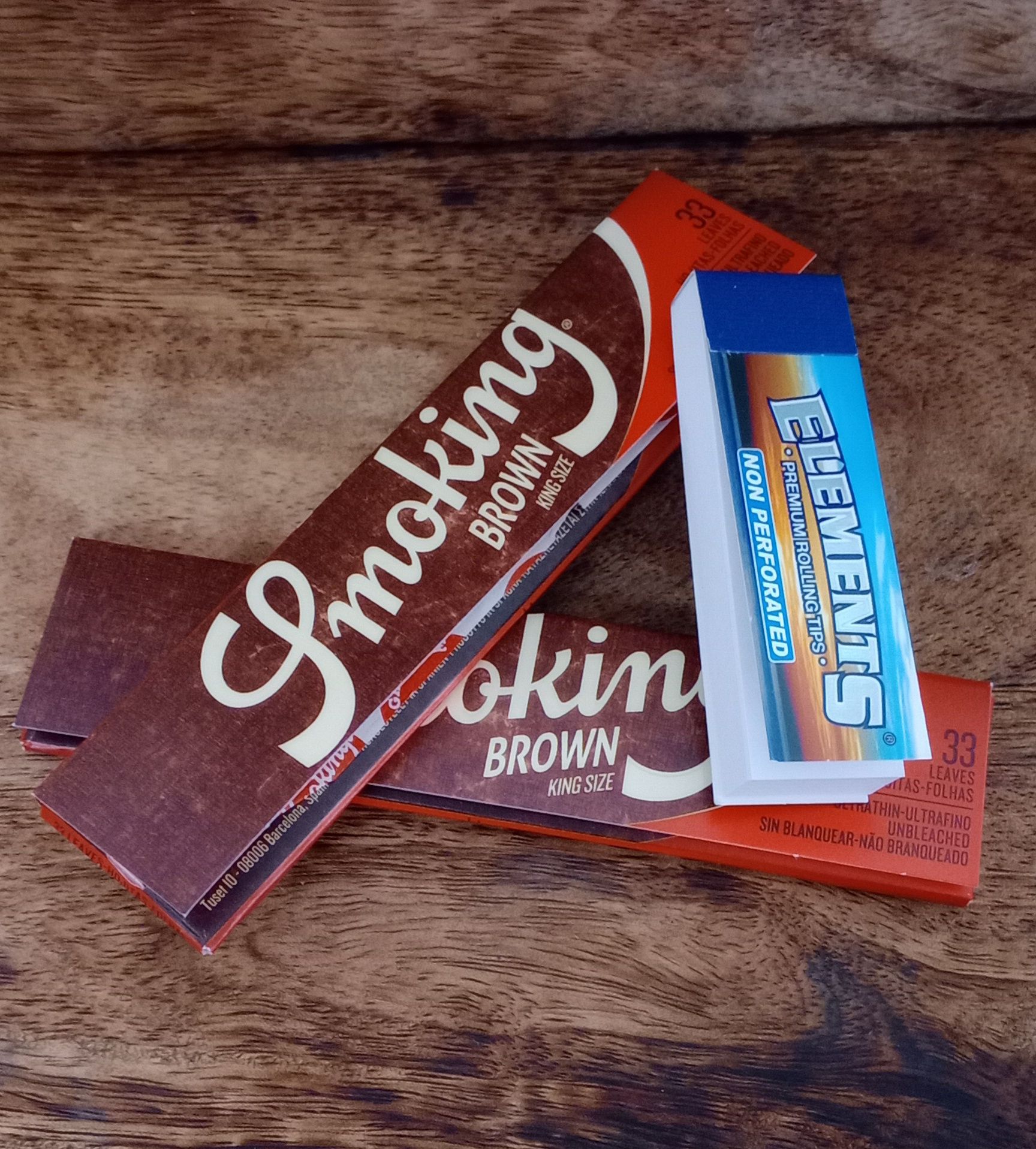 Pack 2 Livros Mortalhas Smoking Brown King Size + 50 Tips