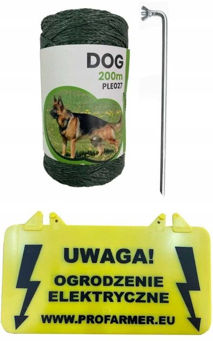 Kompletny Zestaw pastuch na psa psy wydry staw słupki 105 cm