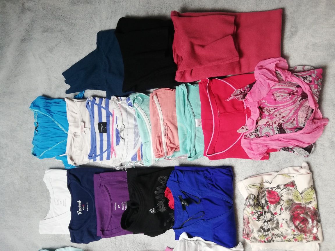 Paka 20 szt ubrań pidżama marynarka bluzka sweter koszulka t-shirt s/m
