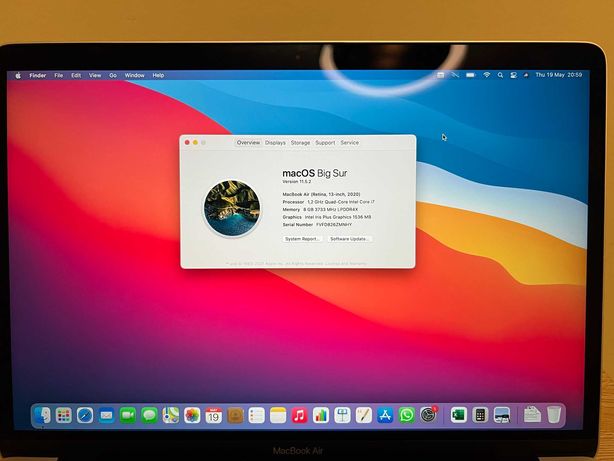 Apple MacBook Air 2020 Retina | i7-1,2GHz I 8GB 256GB SSD - Prateado