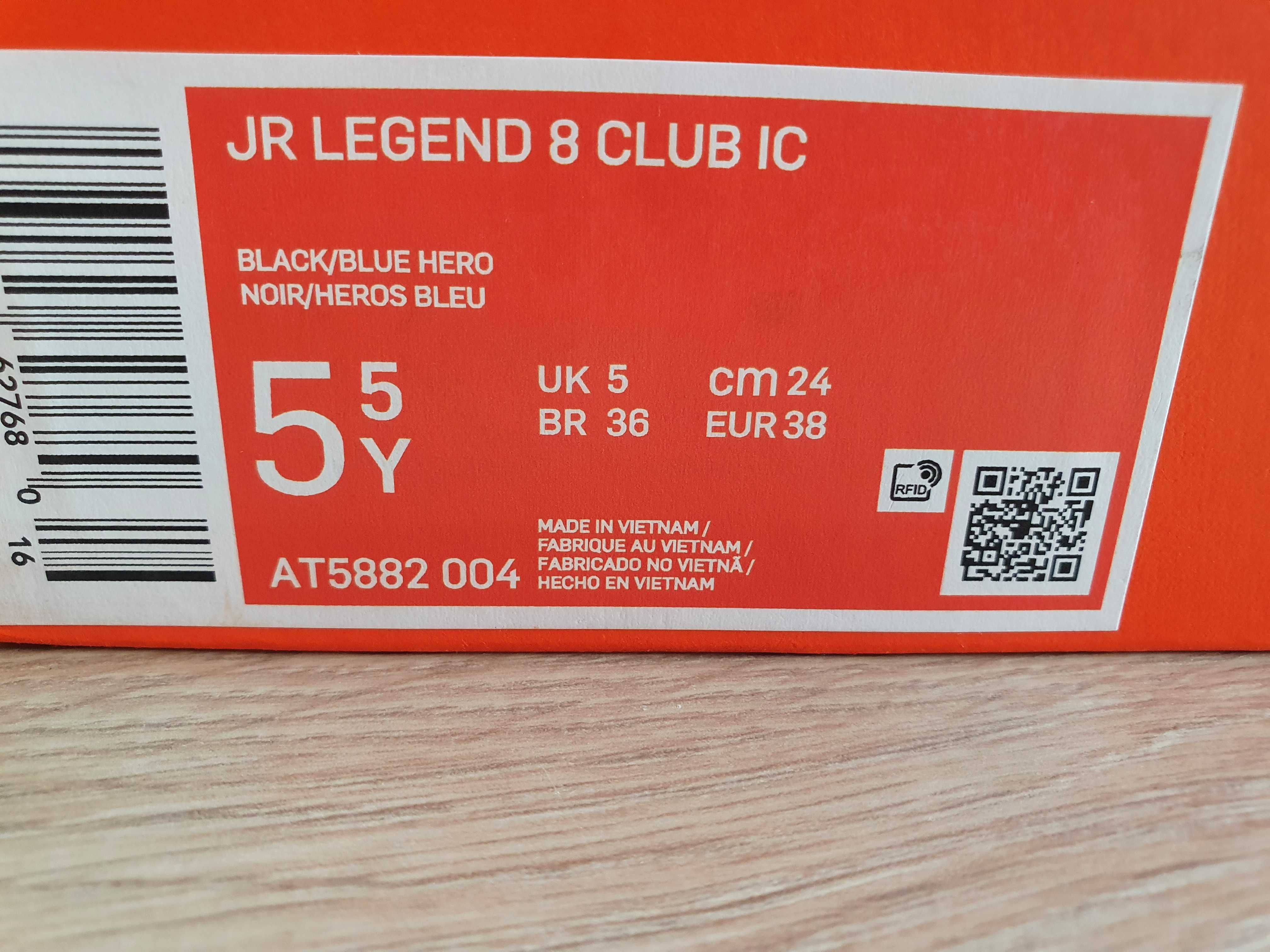 Buty piłkarskie halowe dziecięce Nike JR Legend 8 Club IC rozmiar 38