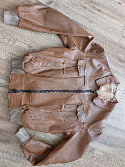 Skórzana kurtka męska w stylu vintage