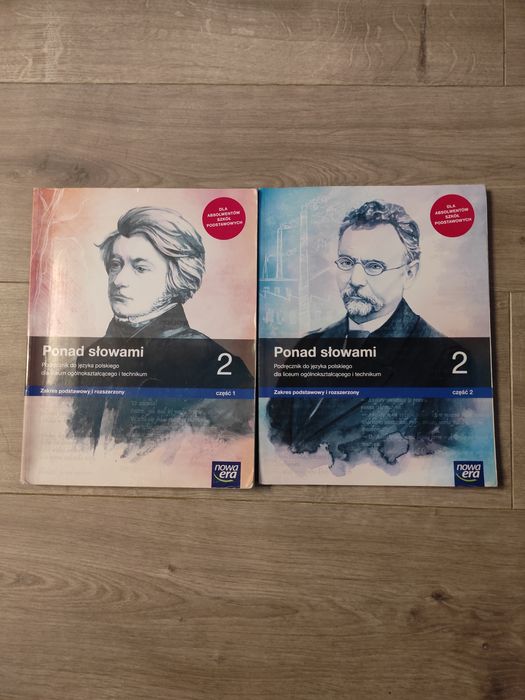 Podręczniki do języka polskiego Ponad słowami 2 cz. 1 i 2