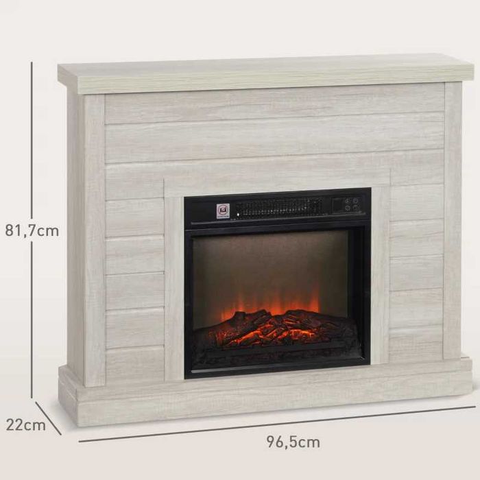 Lareira elétrica Decorativa – Madeira Clara