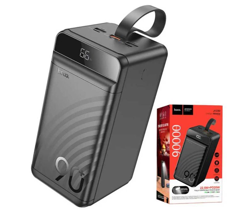 Повербанк HOCO J123D 90000mAh QC22.5W+PD20W швидка зарядка
