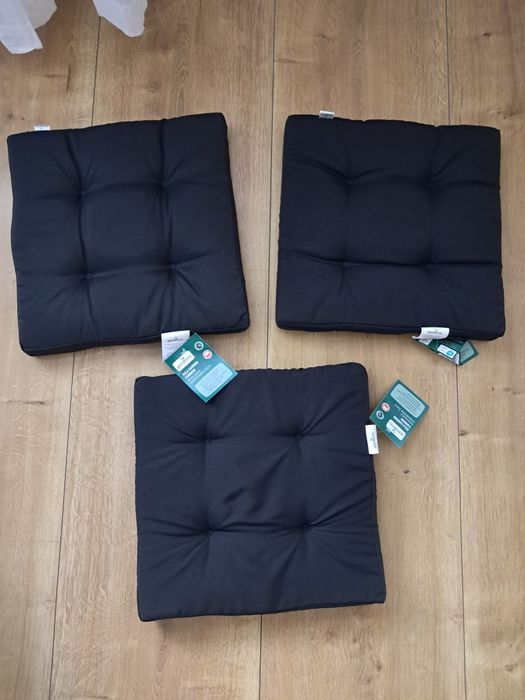 Zestaw 3 poduszki ogrodowe na krzesła