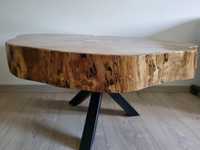 Stolik drewniany plaster drewna bardzo gruby