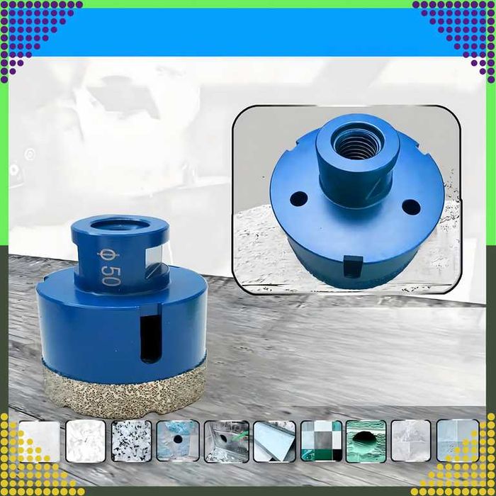 Zestaw Otwornic Koronki Wiertła Diamentowe Gresu Płytek 6-68 Walizka