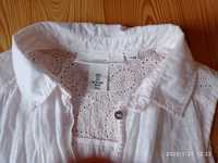 Bluzka koszulowa bez rękawów H&M S LOGG pudrowy róż nowa haftowana