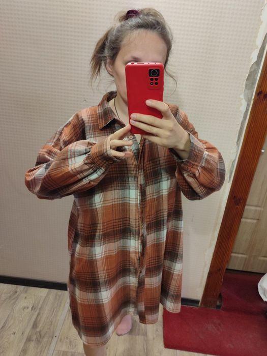 Сукня сорочка в клітинку