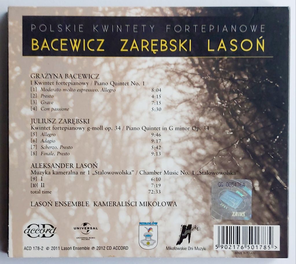 Bacewicz Zarębski Lasoń 2011r