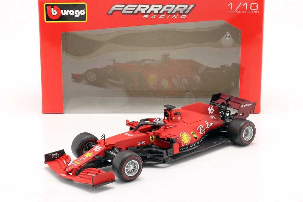 Model 1:18 Bburago Ferrari SF21 #16 F1 2021 Charles Leclerc