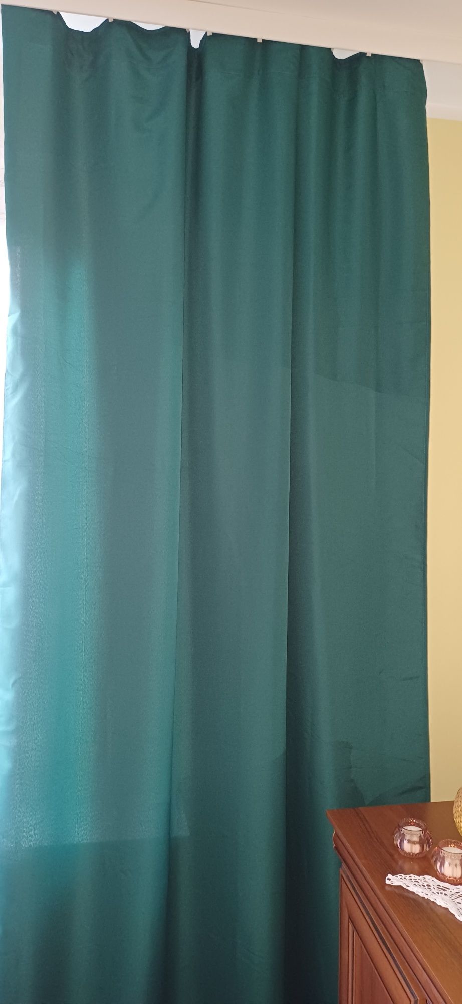 komplet zaslon na żabki butelkowa zieleń