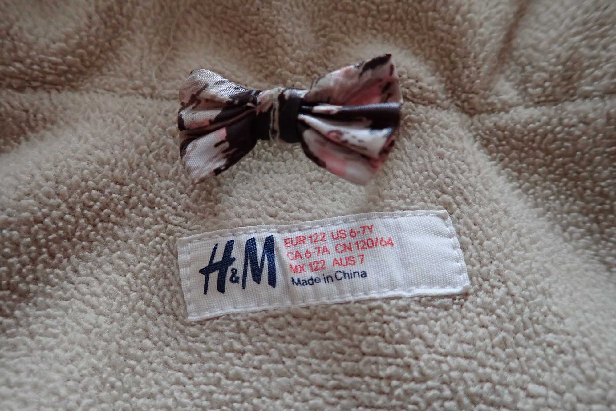 Kurtka płaszczyk z kapturem, panterka z H&M