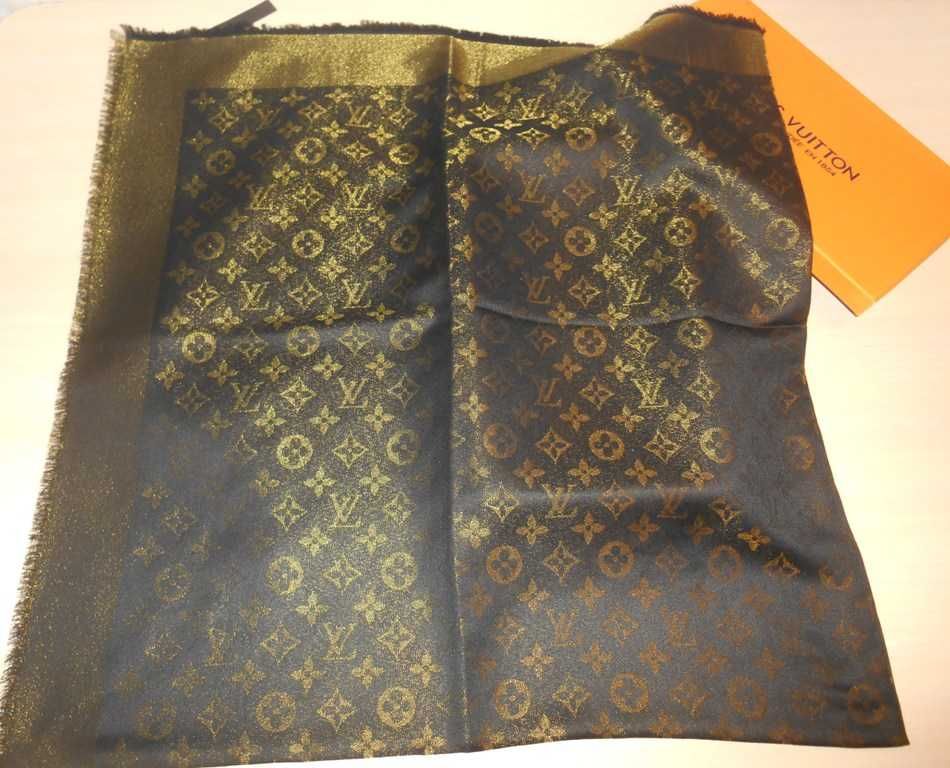 Louis Vuitton  Szalik, Szal chusta apaszka damski kasmir, Francja 0107